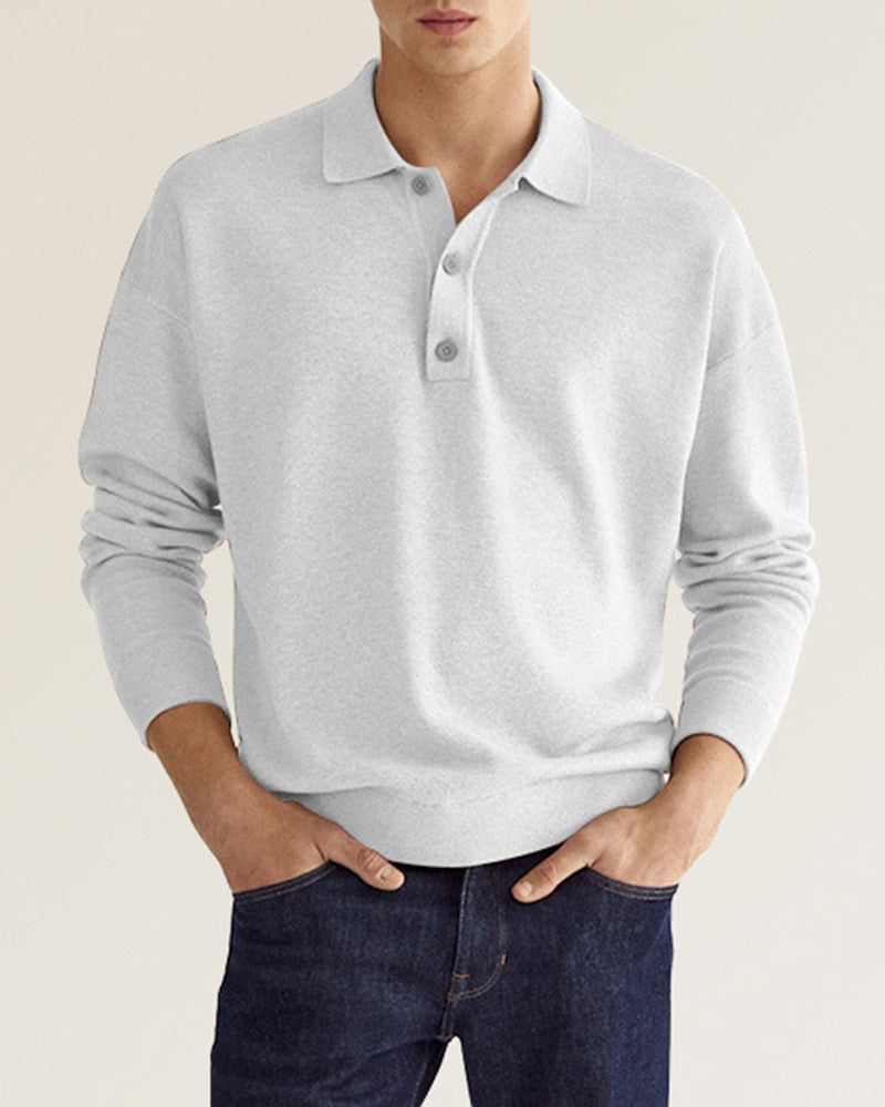 Stijlvolle Polo met Lange Mouwen en Knoopsluiting