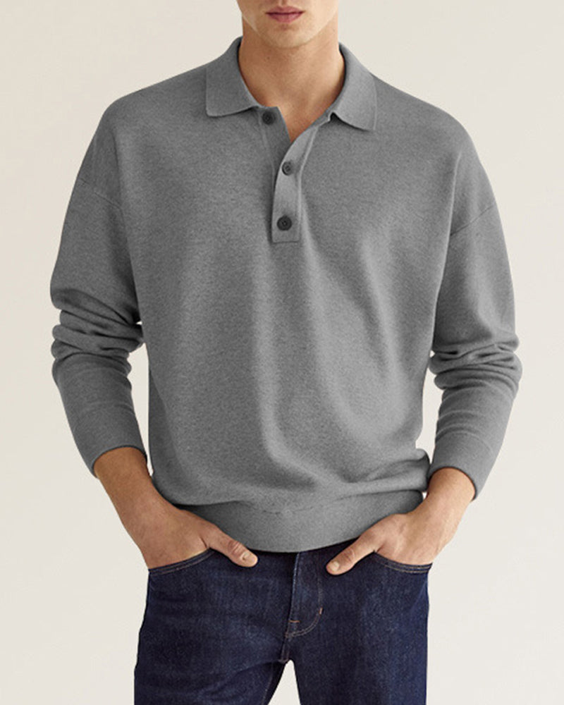 Stijlvolle Polo met Lange Mouwen en Knoopsluiting
