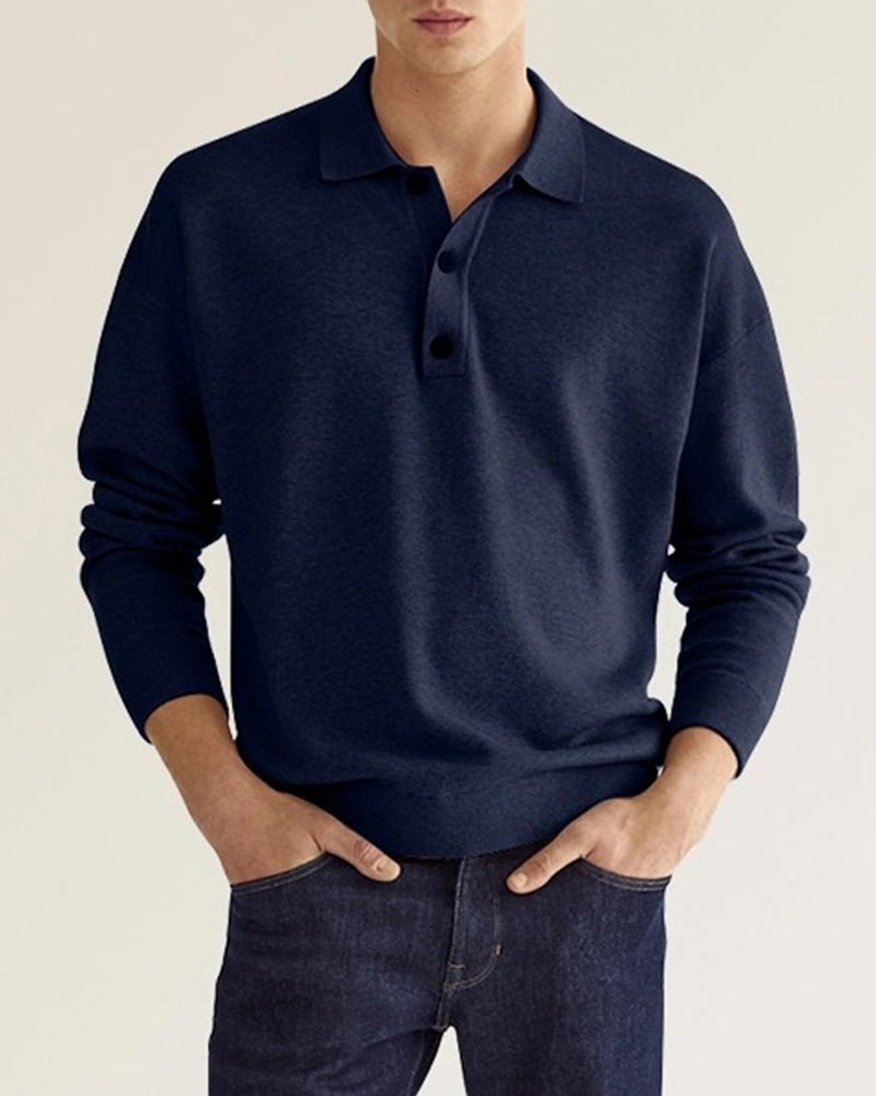 Stijlvolle Polo met Lange Mouwen en Knoopsluiting