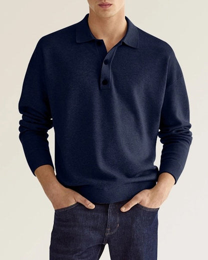 Stijlvolle Polo met Lange Mouwen en Knoopsluiting