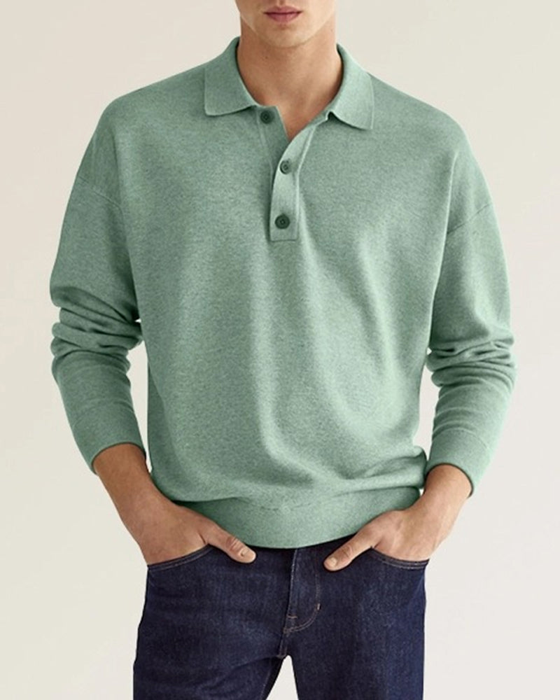 Stijlvolle Polo met Lange Mouwen en Knoopsluiting