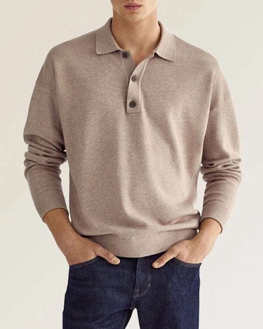 Stijlvolle Polo met Lange Mouwen en Knoopsluiting