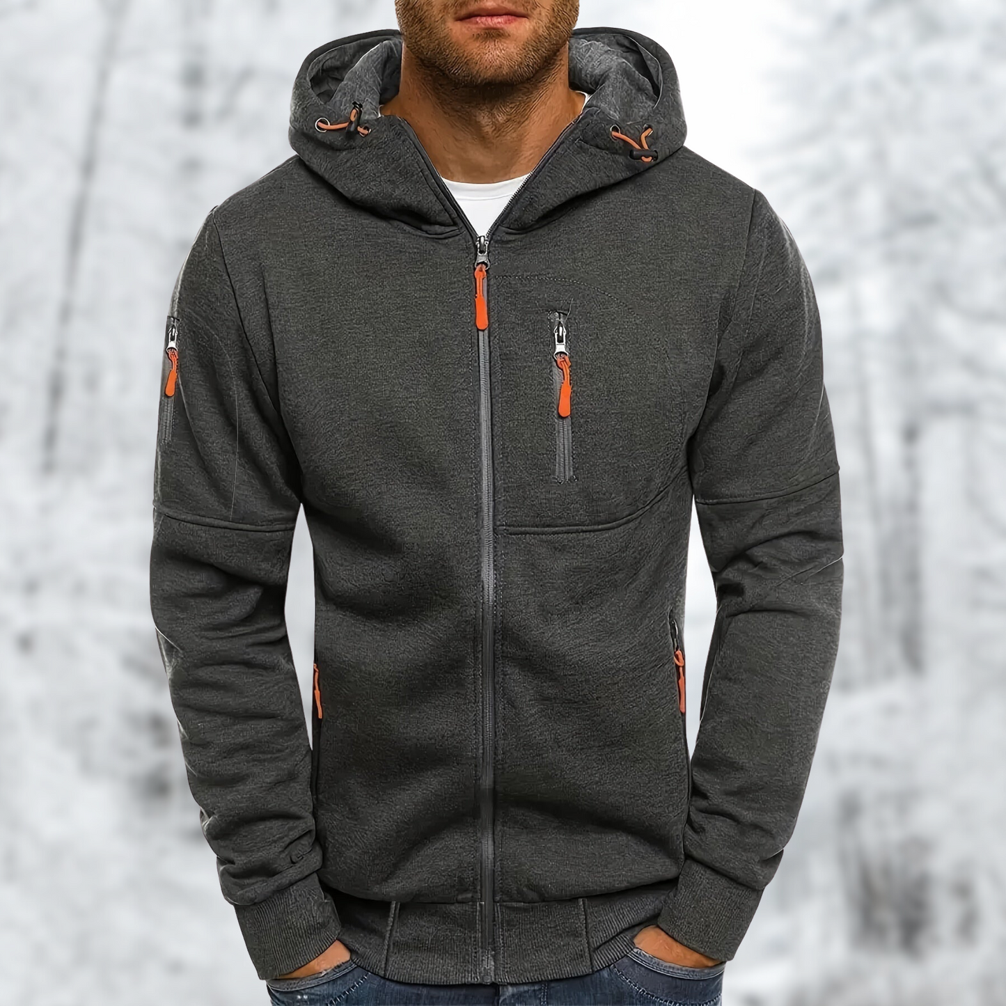 Comfortabele Hoodie met Ritssluiting voor Koude Dagen