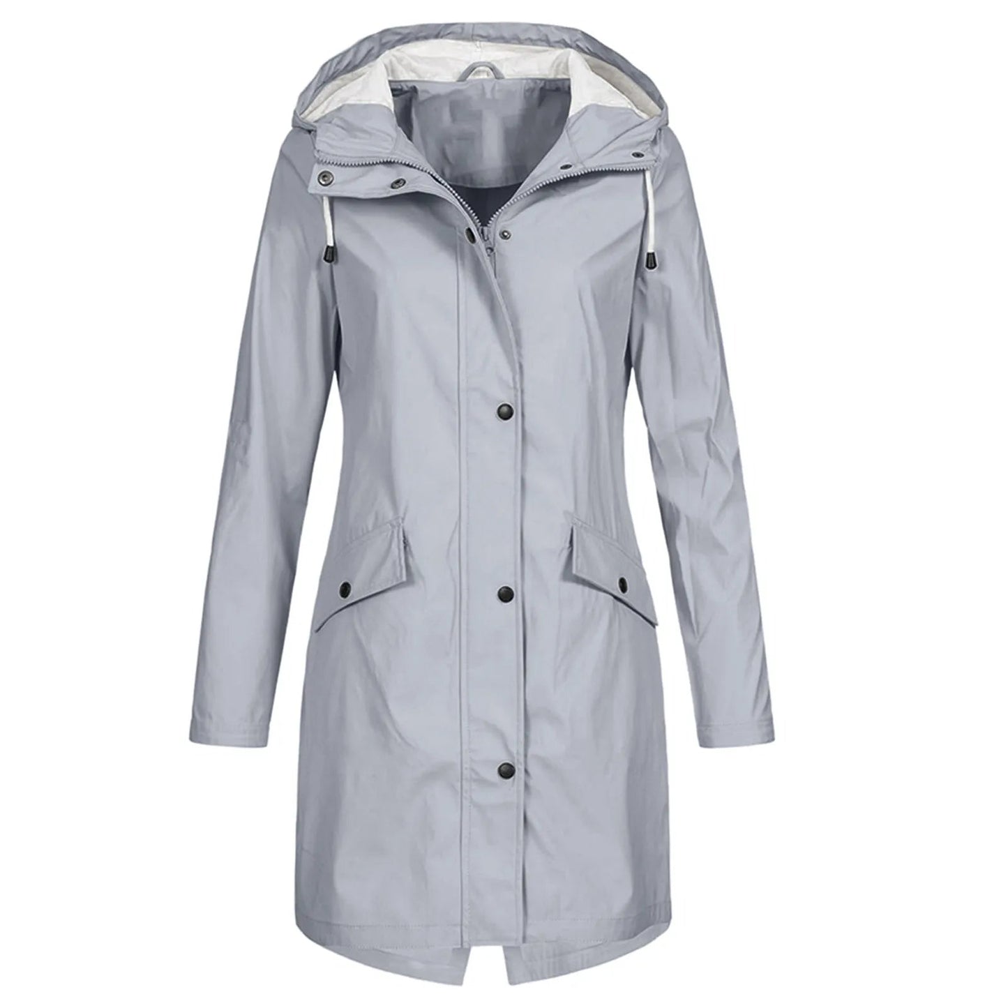 Lotte - Lange Waterdichte Regenjas met Capuchon