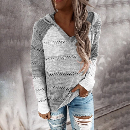 Comfortabele Patchwork Hoodie Sweater