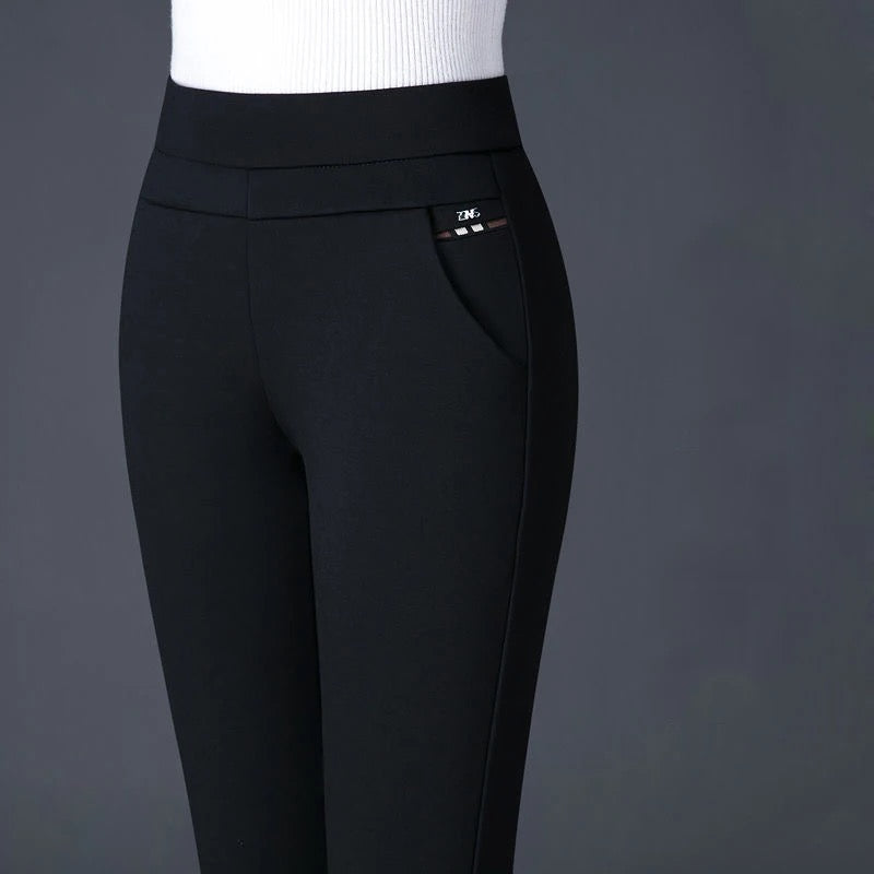 Luna - Rechte Broek Met Hoge Elastische Taille