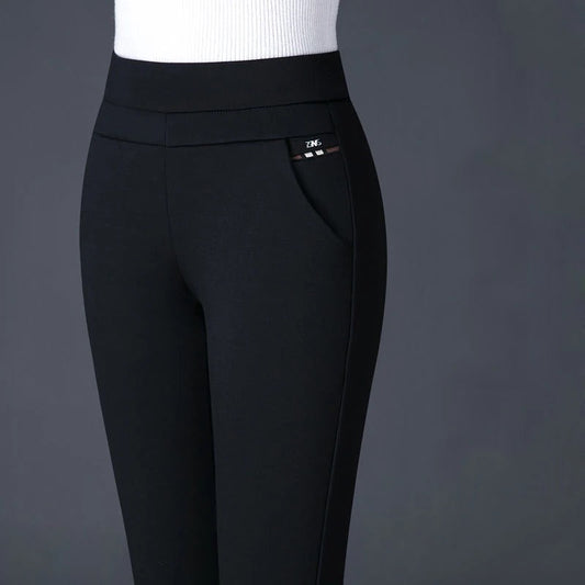 Luna - Rechte Broek Met Hoge Elastische Taille