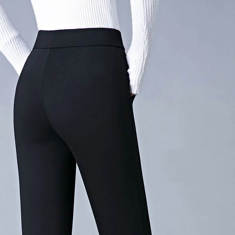Luna - Rechte Broek Met Hoge Elastische Taille
