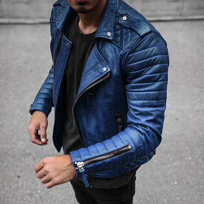 Luca - Slank Leren Jack met Ritssluiting