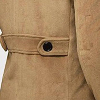 Elegante Britse Trenchcoat met Dubbele Rij Knopen