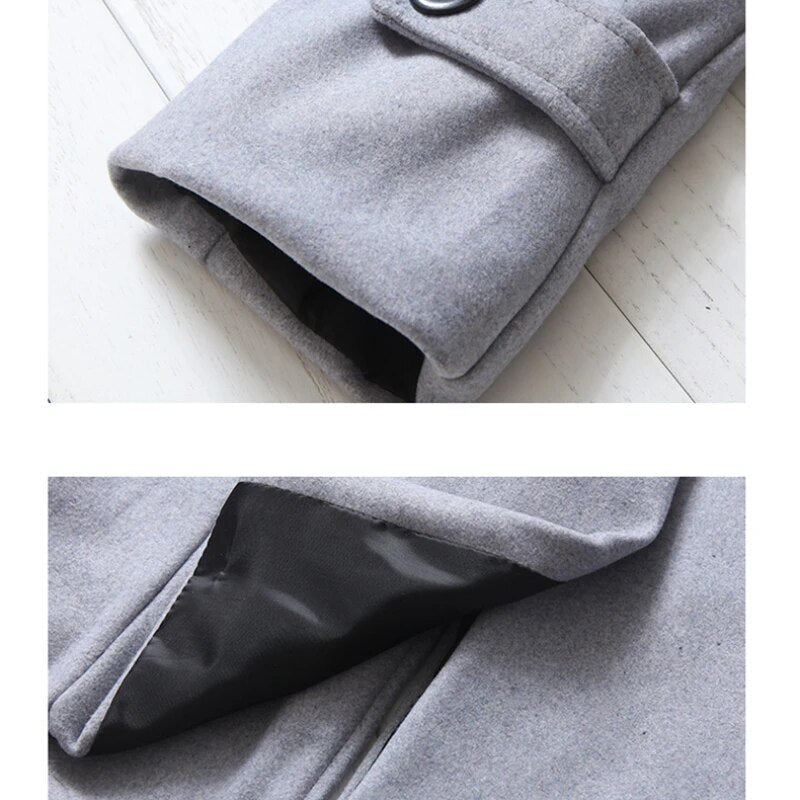 Elegante Britse Trenchcoat met Dubbele Rij Knopen