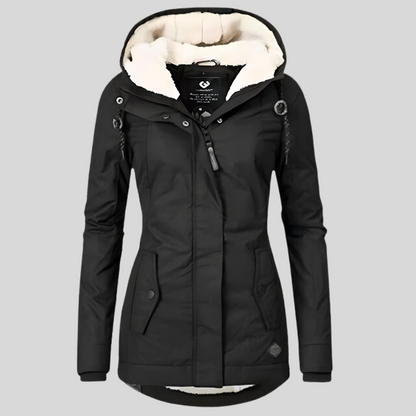 Lara - Lange Waterdichte Winterjas met Capuchon en Luxe Voering