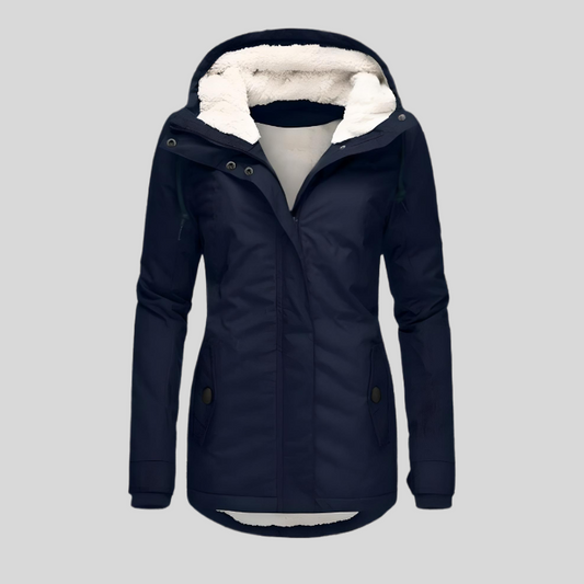 Lara - Lange Waterdichte Winterjas met Capuchon en Luxe Voering