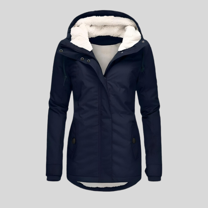 Lara - Lange Waterdichte Winterjas met Capuchon en Luxe Voering