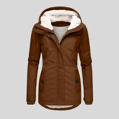 Lara - Lange Waterdichte Winterjas met Capuchon en Luxe Voering