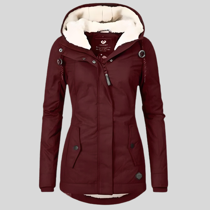 Lara - Lange Waterdichte Winterjas met Capuchon en Luxe Voering
