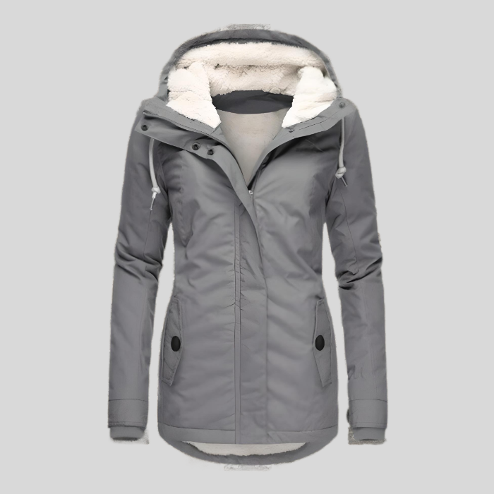 Lara - Lange Waterdichte Winterjas met Capuchon en Luxe Voering