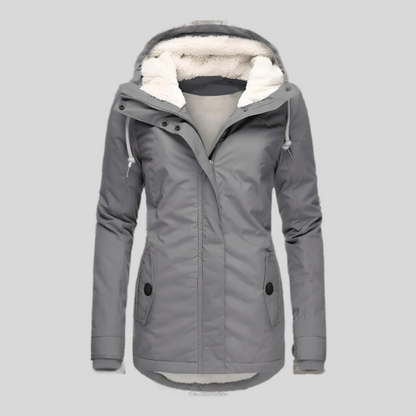 Lara - Lange Waterdichte Winterjas met Capuchon en Luxe Voering