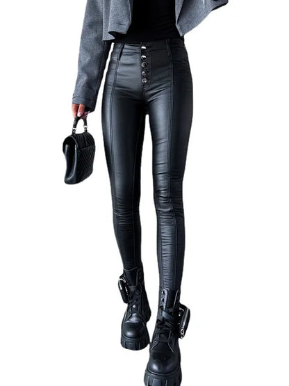 Lara - Trendy Leren Broek