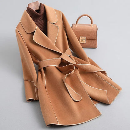 Luxe Lange Wollen Winterjas