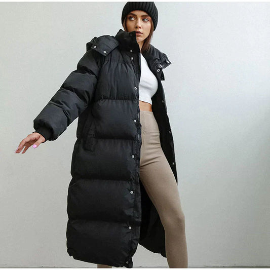 Livia - Luxe Lange Gewatteerde Winterjas