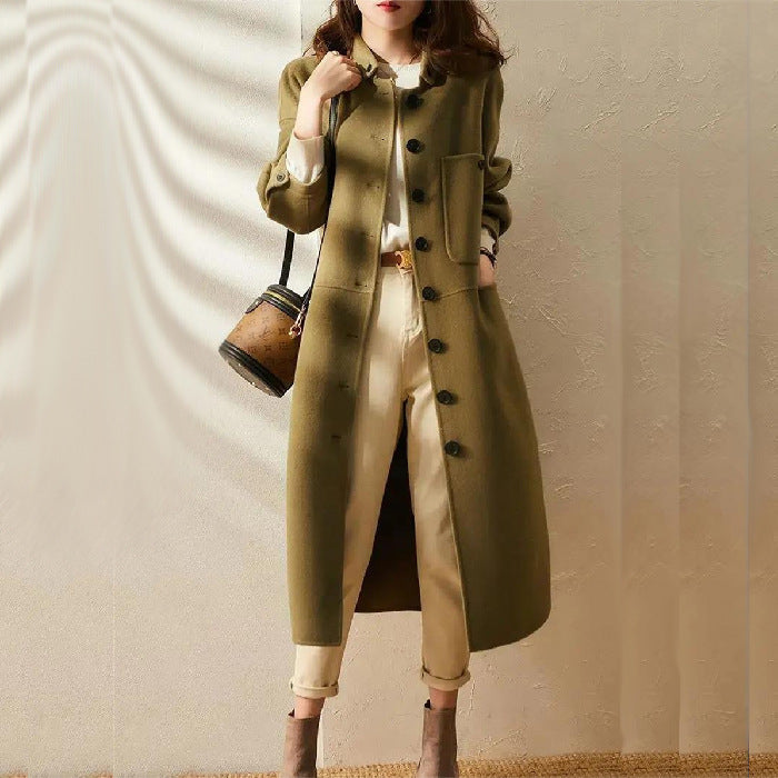Sofia - Luxe Lange Kasjmier Trenchcoat