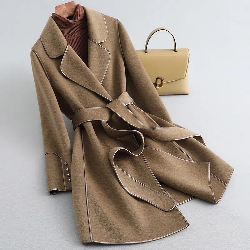 Luxe Lange Wollen Winterjas