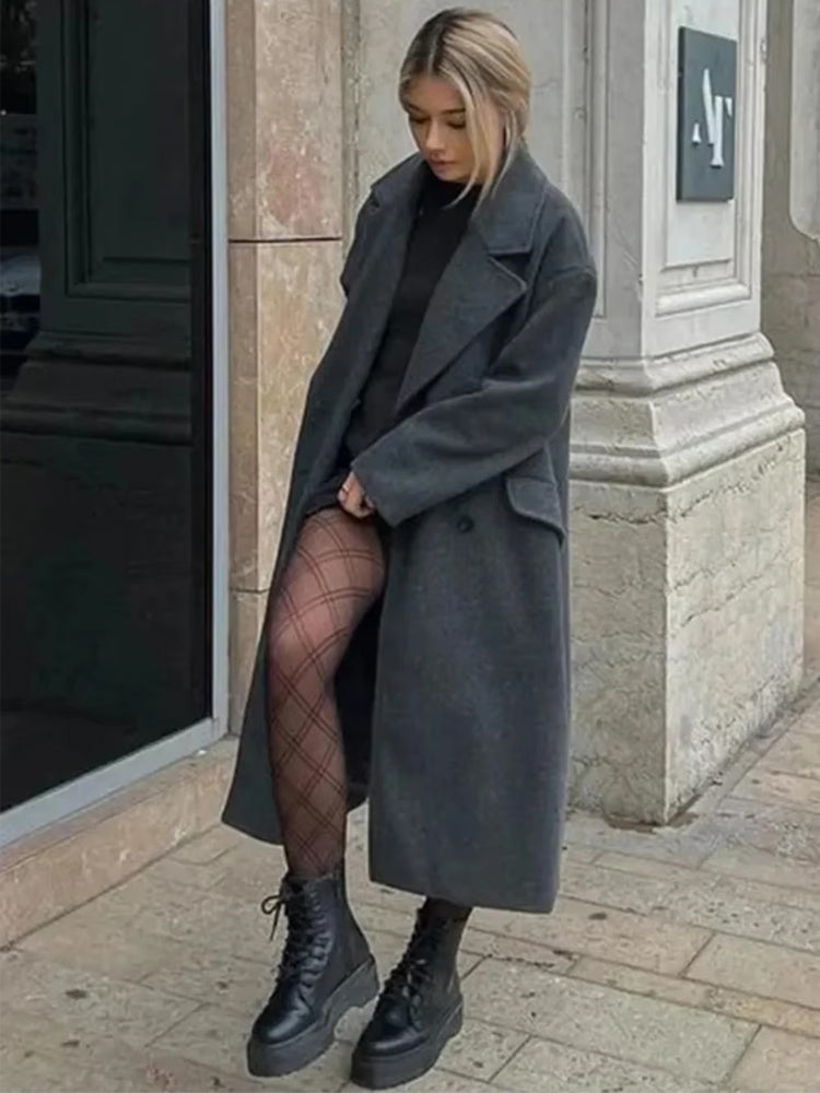 Livia - Tijdloze Wollen Trenchcoat