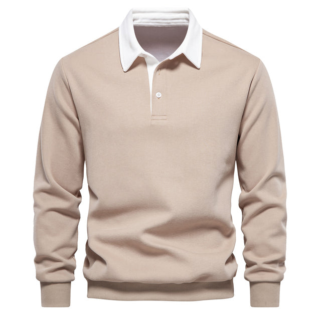Stijlvolle Polo Trui Met Lange Mouwen