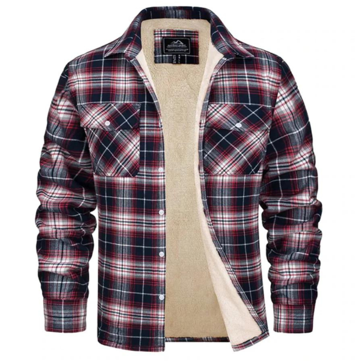 Stijlvolle Geruite Fleece Jas