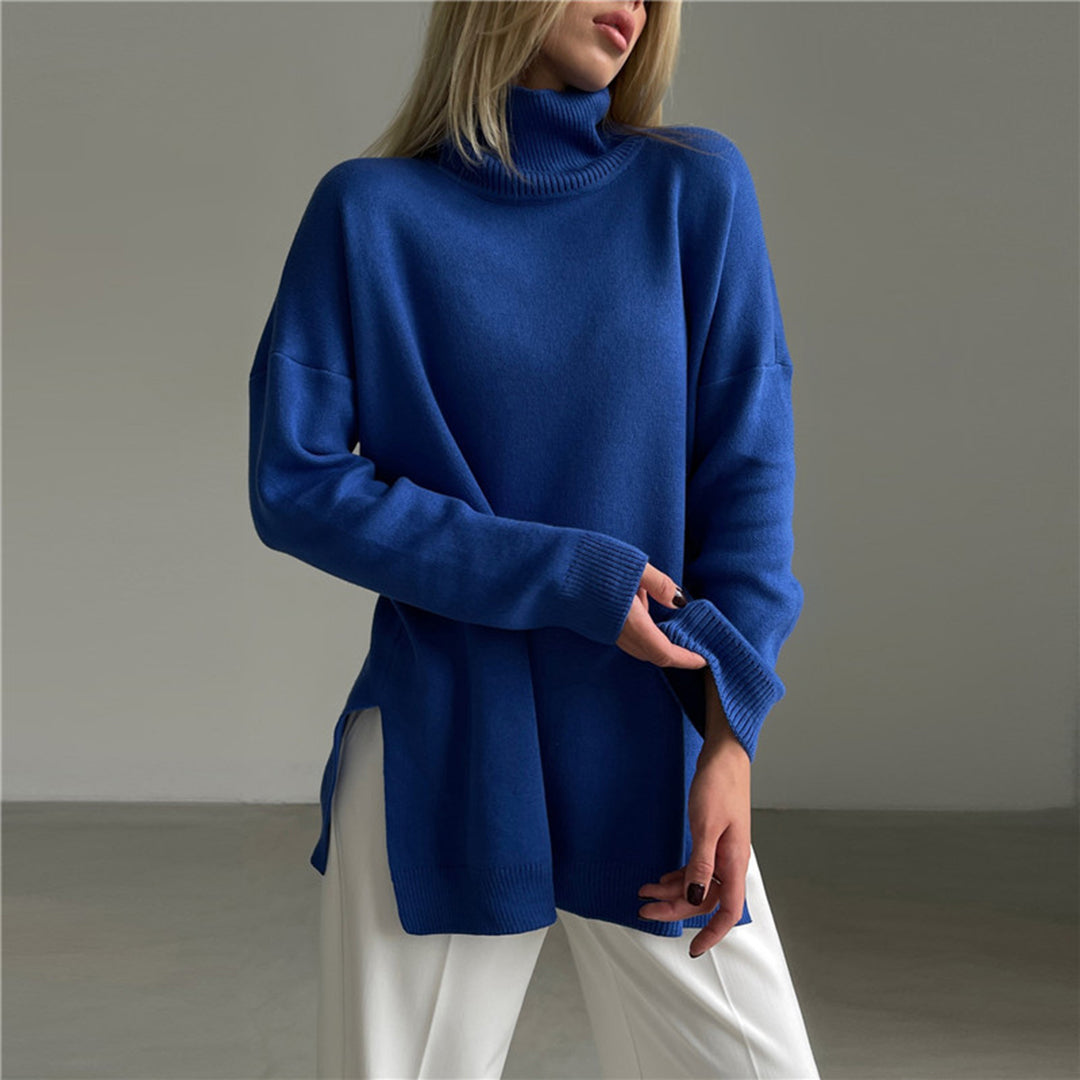 Eva - Comfortabele Losse Trui met Hoge Hals