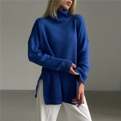Eva - Comfortabele Losse Trui met Hoge Hals