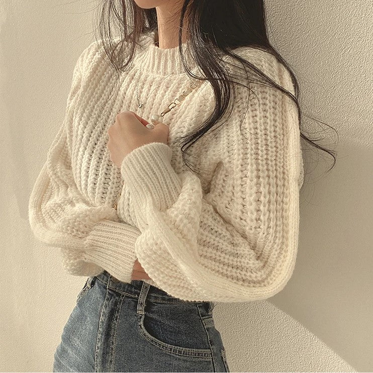 Trendy Cropped Sweater