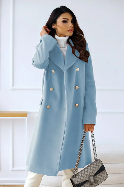 Sophie - Elegante Dubbel Geruite Winterjas