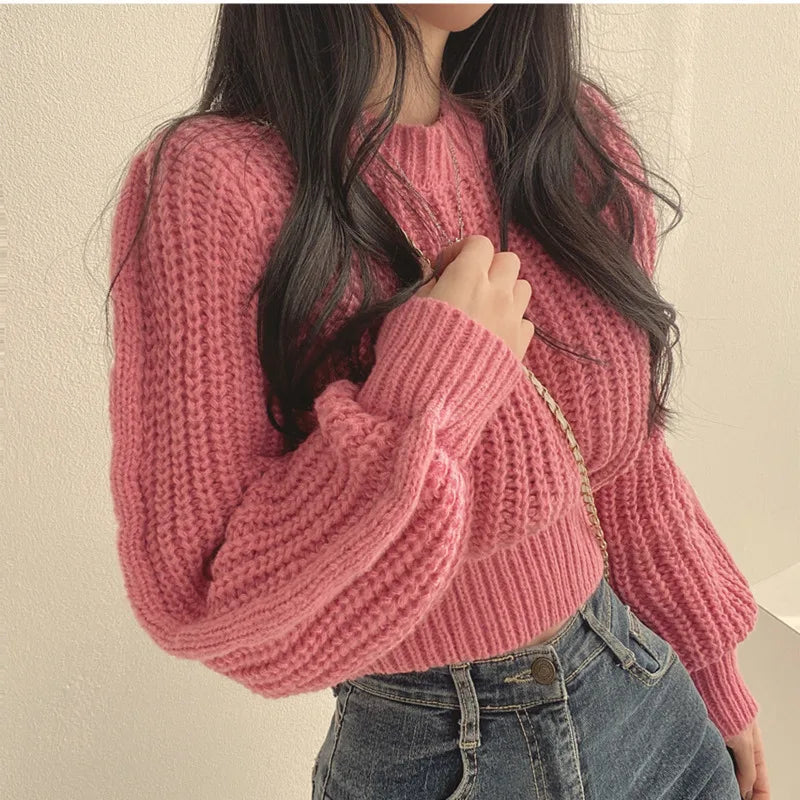 Trendy Cropped Sweater