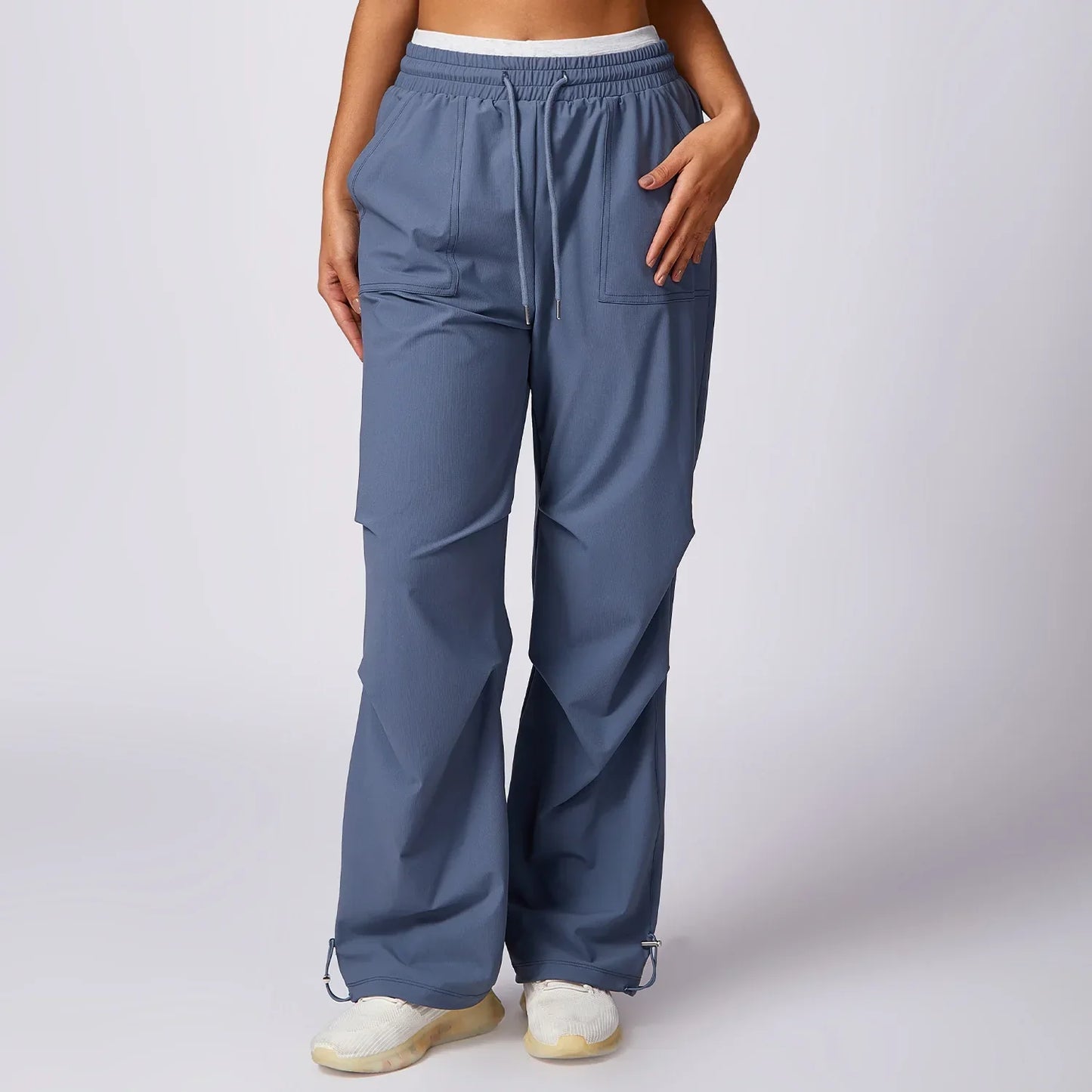Comfortabele Vrijetijdsbroek met Elastische Tailleband en Zakken