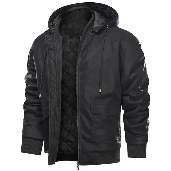 Stijlvolle Faux Leren Winter Bikerjas