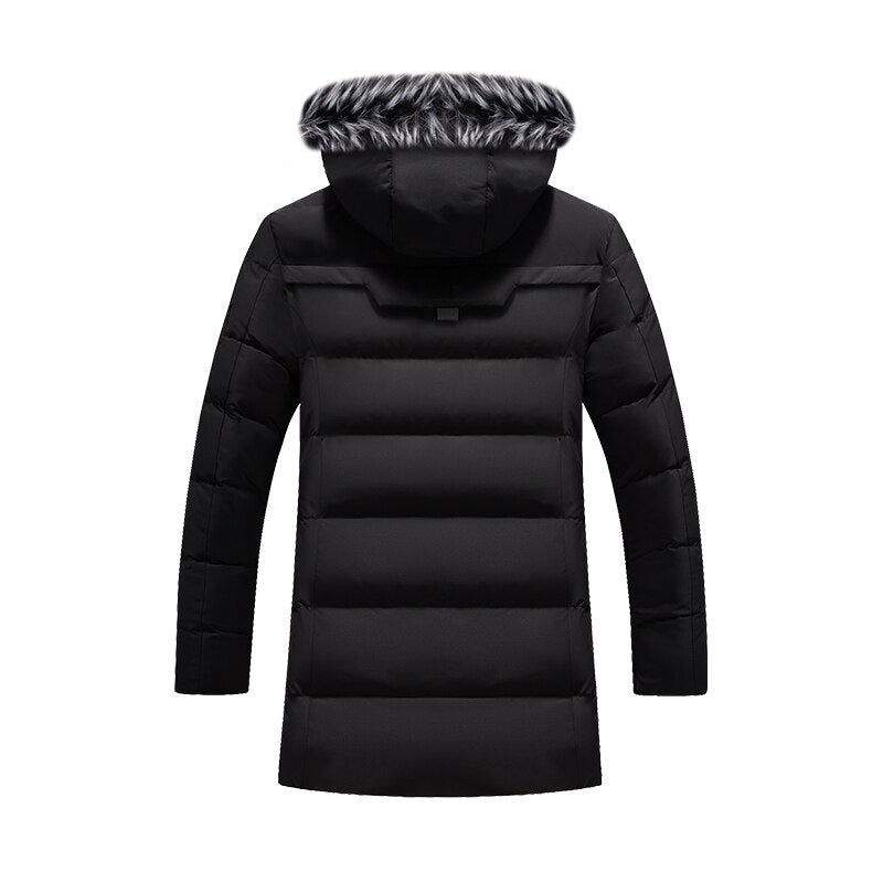Gideon - Luxe Warme Winterjas met Bontkraag