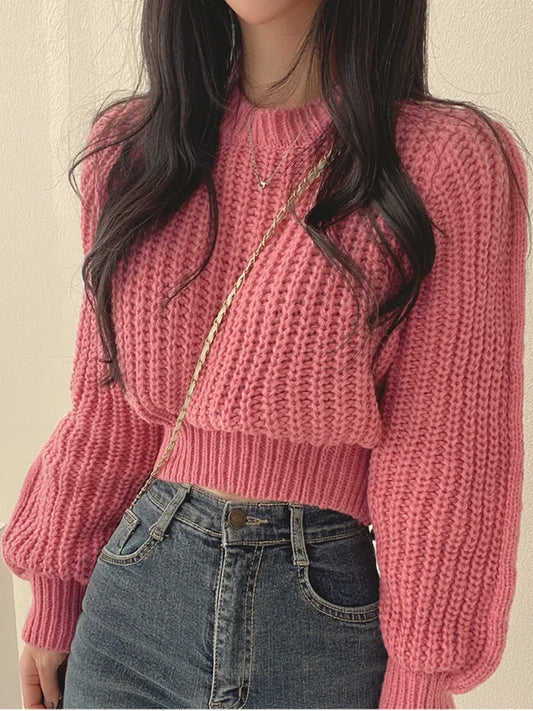 Trendy Cropped Sweater