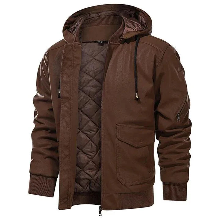 Stijlvolle Faux Leren Winter Bikerjas
