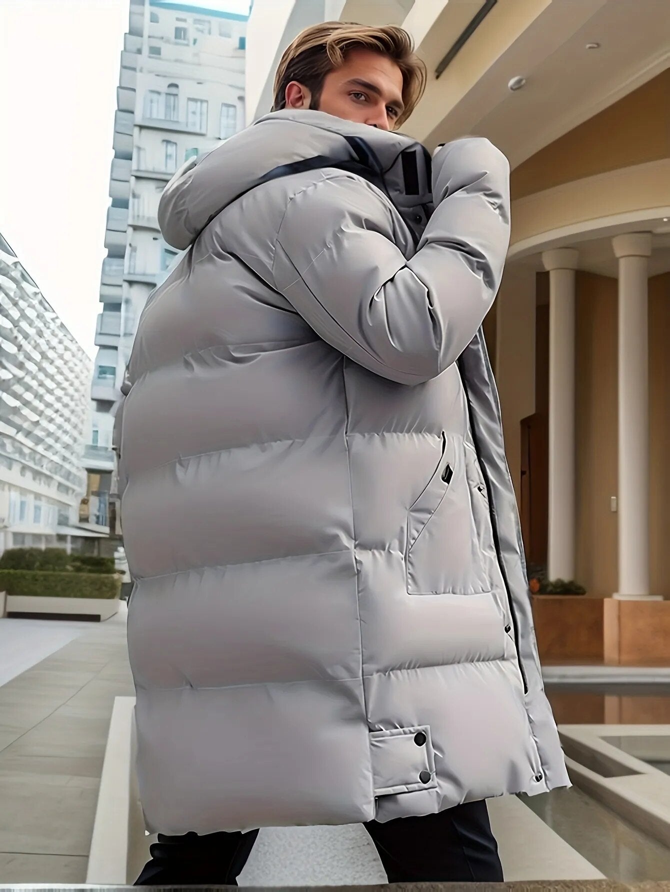 Waterdichte warme winterjas met moderne stijl