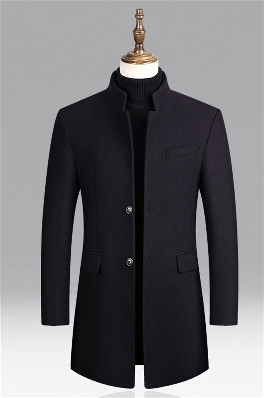 Elegante Formele Jas Met Staande Kraag