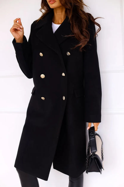 Sophie - Elegante Dubbel Geruite Winterjas
