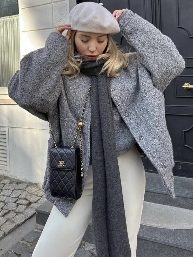 Isadora - Luxe Wollen Winterjas met Verfijnde Snit