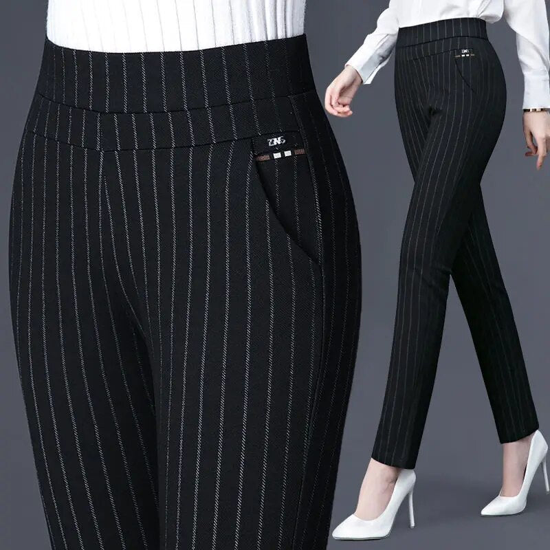 Luna - Rechte Broek Met Hoge Elastische Taille