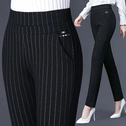 Luna - Rechte Broek Met Hoge Elastische Taille