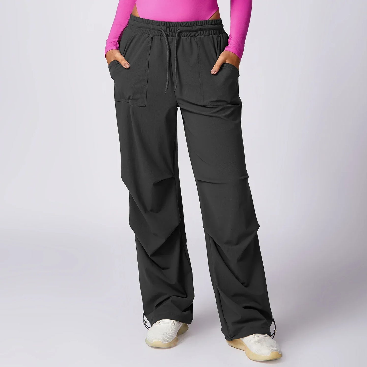 Comfortabele Vrijetijdsbroek met Elastische Tailleband en Zakken