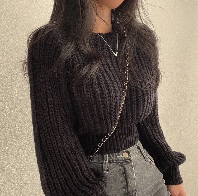 Trendy Cropped Sweater