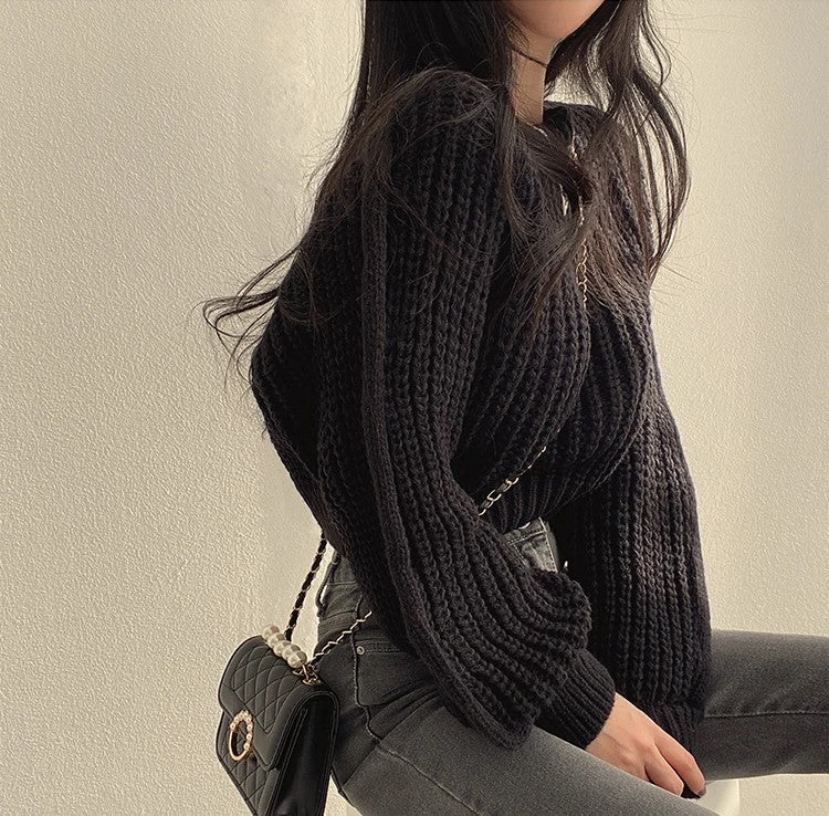 Trendy Cropped Sweater