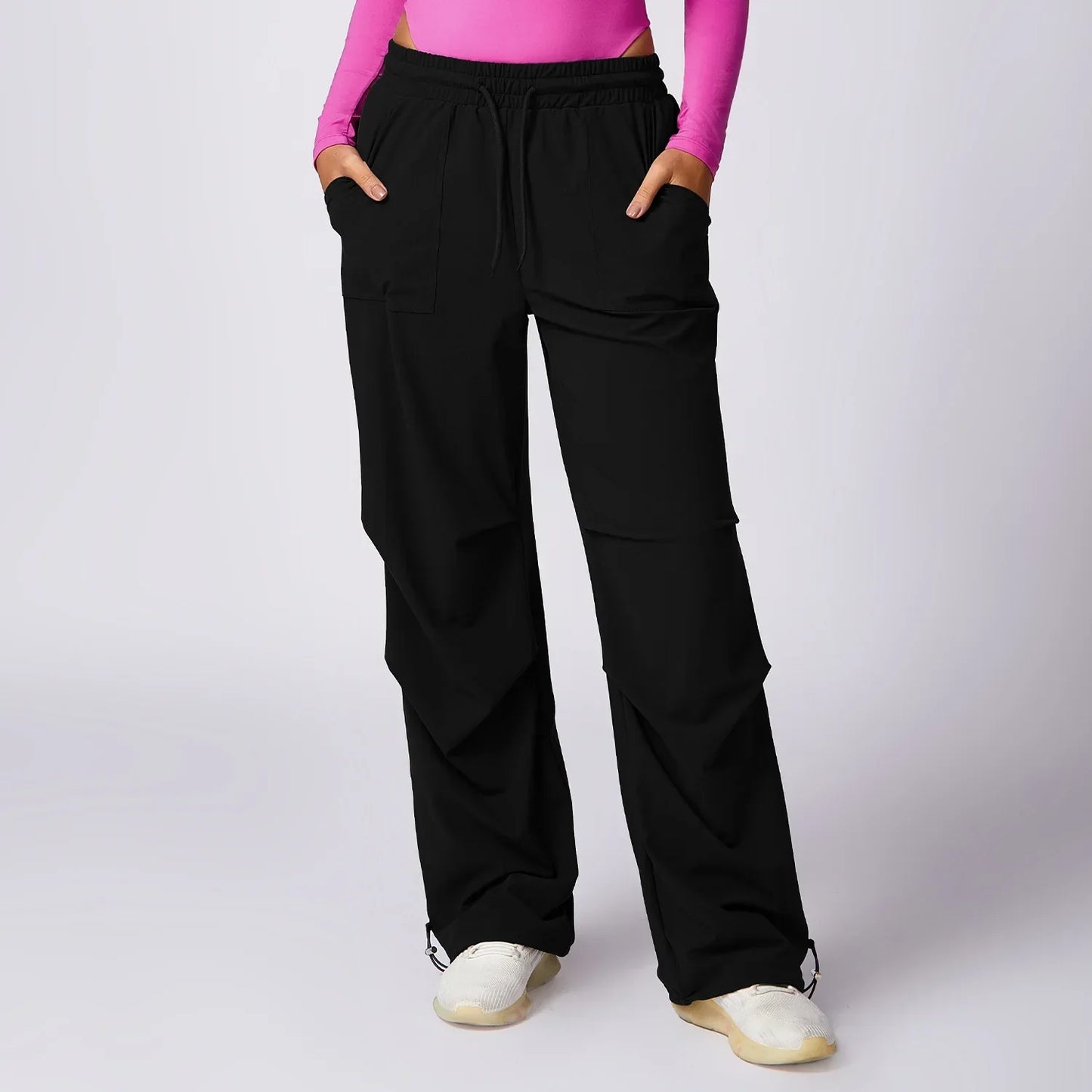Comfortabele Vrijetijdsbroek met Elastische Tailleband en Zakken